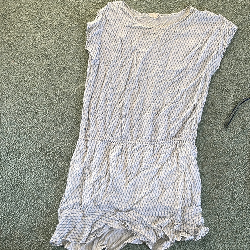 Soft joie medium blue and white light cotton dress